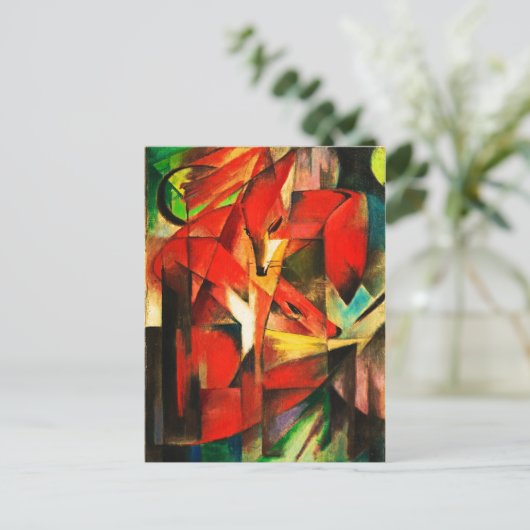 Carte Postale Franz Marc Les Renards Red Fox Art Moderne Peintur (Debout devant)
