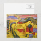 Carte Postale Franz Marc- Long Cheval Jaune (Devant / Derrière)