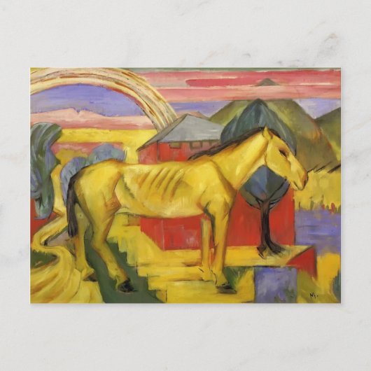 Carte Postale Franz Marc- Long Cheval Jaune (Devant)