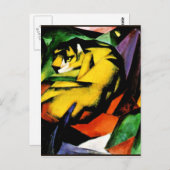Carte Postale Franz Marc peinture, Tiger (Devant / Derrière)