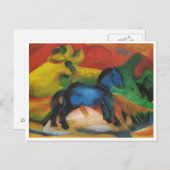 Carte Postale Franz Marc - Petit Cheval Bleu 1912 Toile à huile (Devant / Derrière)