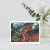 Carte Postale Franz Marc - Red Deer II 1912 Forêt Animal fawn (Debout devant)