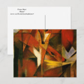 Carte Postale Franz Marc - Renards (Devant / Derrière)
