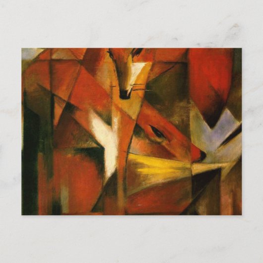 Carte Postale Franz Marc - Renards (Devant)
