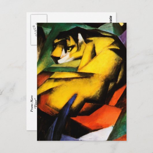 Carte Postale Franz Marc - Tiger (Devant / Derrière)