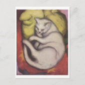 Carte Postale Franz Marc - Tomcat avec coussin jaune 1912 Chat T (Devant)
