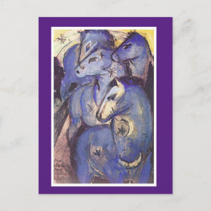 Carte Postale Franz Marc, Tour des Chevaux Bleus, Beaux-Arts,
