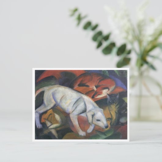 Carte Postale Franz Marc - Trois animaux 1912 chien renard chat (Debout devant)