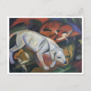 Carte Postale Franz Marc - Trois animaux 1912 chien renard chat 