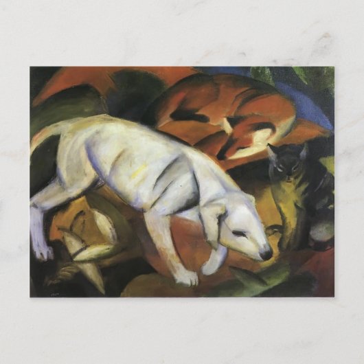 Carte Postale Franz Marc- Un chien (Devant)