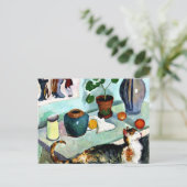 Carte Postale Franz Marc - Vie morte avec chat (Debout devant)