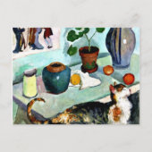 Carte Postale Franz Marc - Vie morte avec chat (Devant)