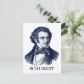 Carte Postale Franz Schubert, bleu (Debout devant)