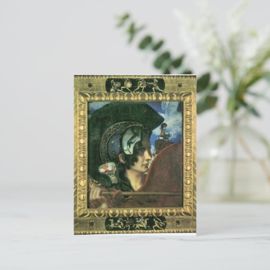 Carte Postale Franz von Stuck - Combat amazon (Debout devant)