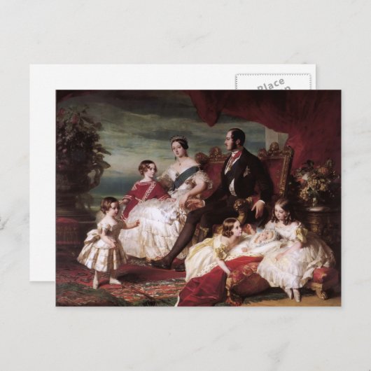 Carte Postale Franz Xaver Winterhalter - La famille royale en 18 (Devant / Derrière)