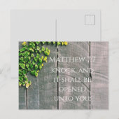 Carte Postale Frappez Et La Porte S'Ouvrira Meilleurs Vœux De Gu (Devant / Derrière)