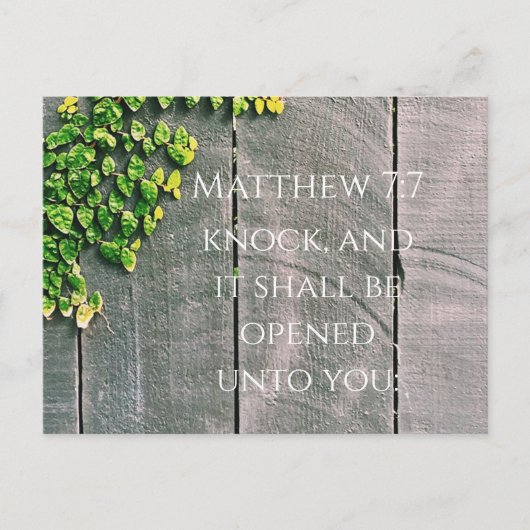 Carte Postale Frappez Et La Porte S'Ouvrira Meilleurs Vœux De Gu (Devant)
