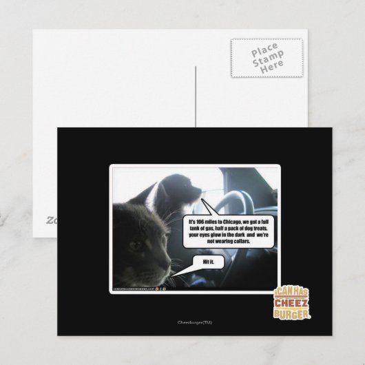 Carte Postale Frappez-le (Devant / Derrière)