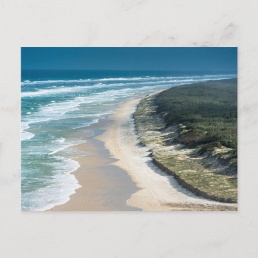 Carte Postale Fraser Island vue aérienne sur la plage de 100 km. (Devant)