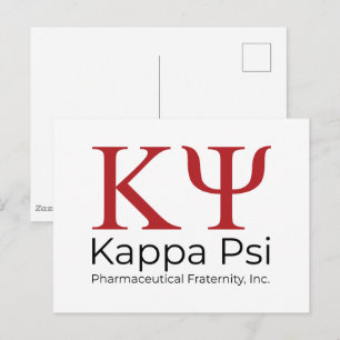 Carte Postale Fraternité pharmaceutique Kappa Psi