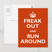 Carte Postale Freak Out & Run Autour (Devant / Derrière)