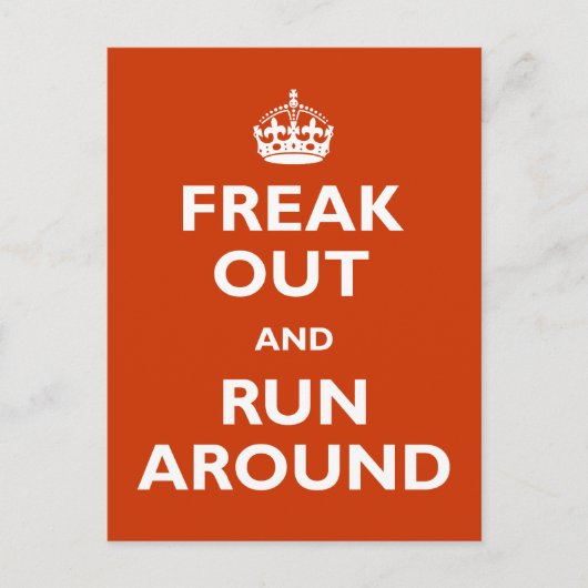 Carte Postale Freak Out & Run Autour (Devant)