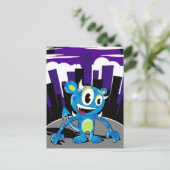 Carte postale Freaky Blue Monster (Debout devant)