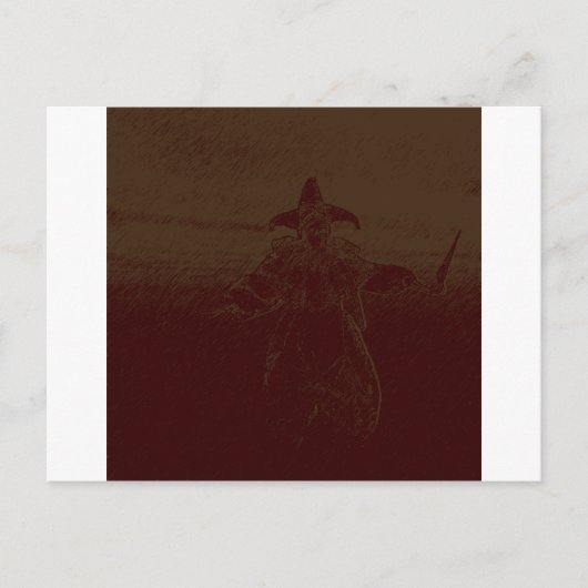 Carte Postale Freaky Scary Harlequin Clown (Devant)