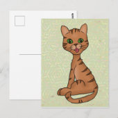 Carte Postale freche Katze (Devant / Derrière)