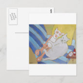 Carte Postale Fréchie avec panthère rose (Devant / Derrière)