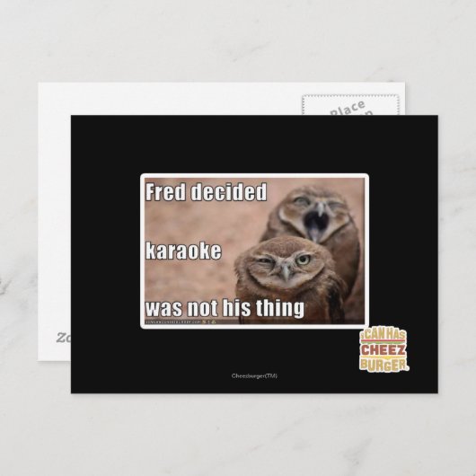 Carte Postale Fred a décidé (Devant / Derrière)