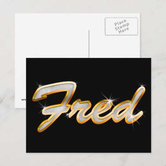 Carte Postale Fred Bling (Devant / Derrière)