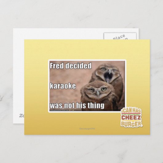 Carte Postale Fred décide (Devant / Derrière)