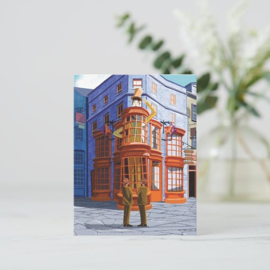 Carte Postale Fred et George chez Weasley's Wizard Wheezes (Debout devant)