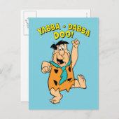 Carte Postale Fred Flintstone Yabba-Dabba Doo ! (Devant / Derrière)