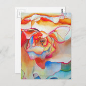 Carte Postale Fred martin begonia aquarelle (Devant / Derrière)