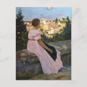 Carte Postale Frédéric Bazille - La Robe rose (Devant)