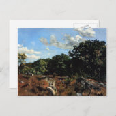 Carte Postale Frederic Bazille - Paysage à Chailly (Devant / Derrière)