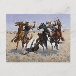 Carte Postale Frederic Remington - Aider un camarade