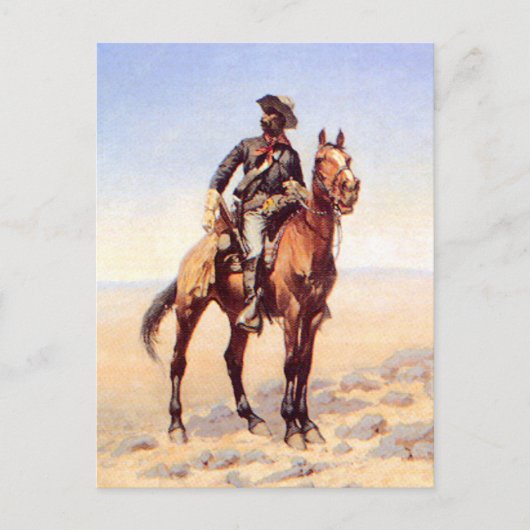 Carte Postale Frederic Remington Art Occidental "Cavalryman Noir (Devant)