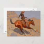 Carte Postale Frederic Remington - Le Cowboy (Devant / Derrière)