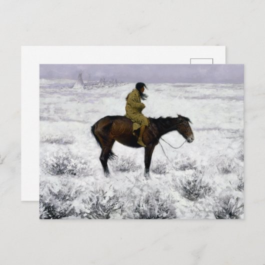 Carte Postale Frederic Remington Le Garçon (Devant / Derrière)