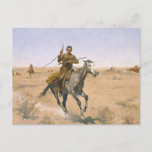 Carte Postale Frederic Remington - Le vol (Devant)