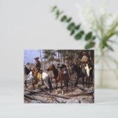 Carte Postale Frédéric Remington Prospection pour le champ de ba (Debout devant)