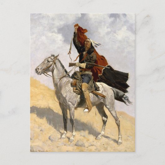 Carte Postale Frederic Remington Western Art “The Blanket Signal (Devant)