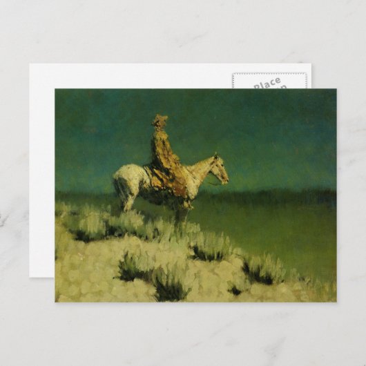 Carte Postale Frederic Remington's The Night Herder (vers 1908) (Devant / Derrière)