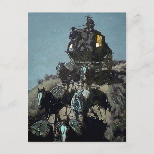 Carte Postale Frederick Remington "The Old Stagecoach" (Devant)