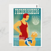 Carte Postale Frederiksberg Danemark Poster vintage restauré (Devant / Derrière)