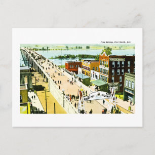 Carte Postale Free Bridge, Fort Smith, Arkansas.