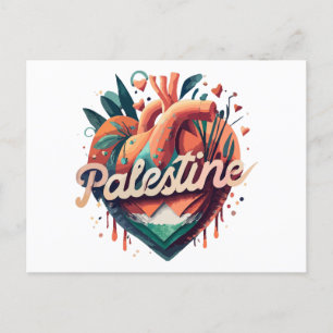 Carte Postale Free Palestine, je suis debout avec la palestine, 